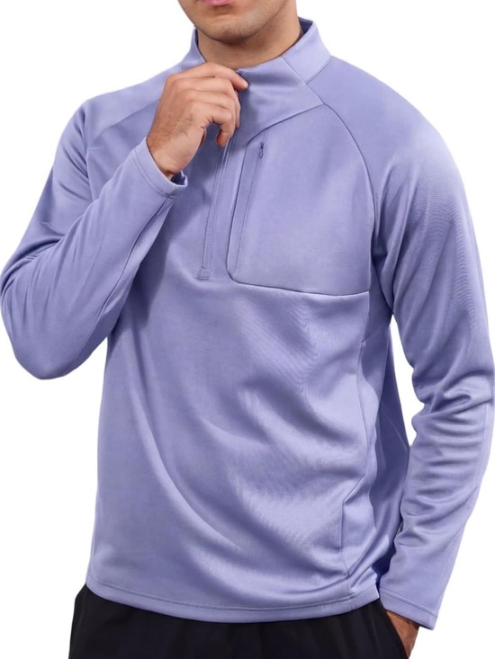 Other - NEW! Light Lavender Quarter-Zip Performance Pullover Men’s sz L